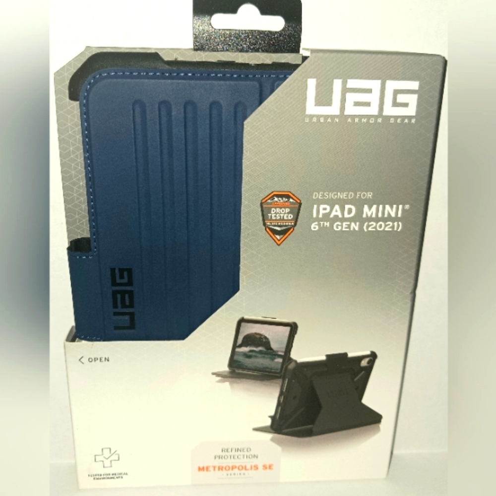 UAG Apple IPad Mini 6th Generation 2021 Blue Folio Case NWT Metropolis SE Series